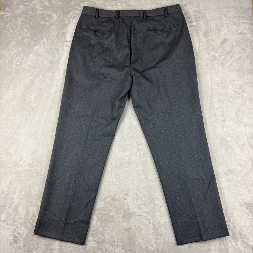 Brooks Brothers Dress Pants Mens 38x30 (Fit 36.5x30) Gray Madison Wool EUC